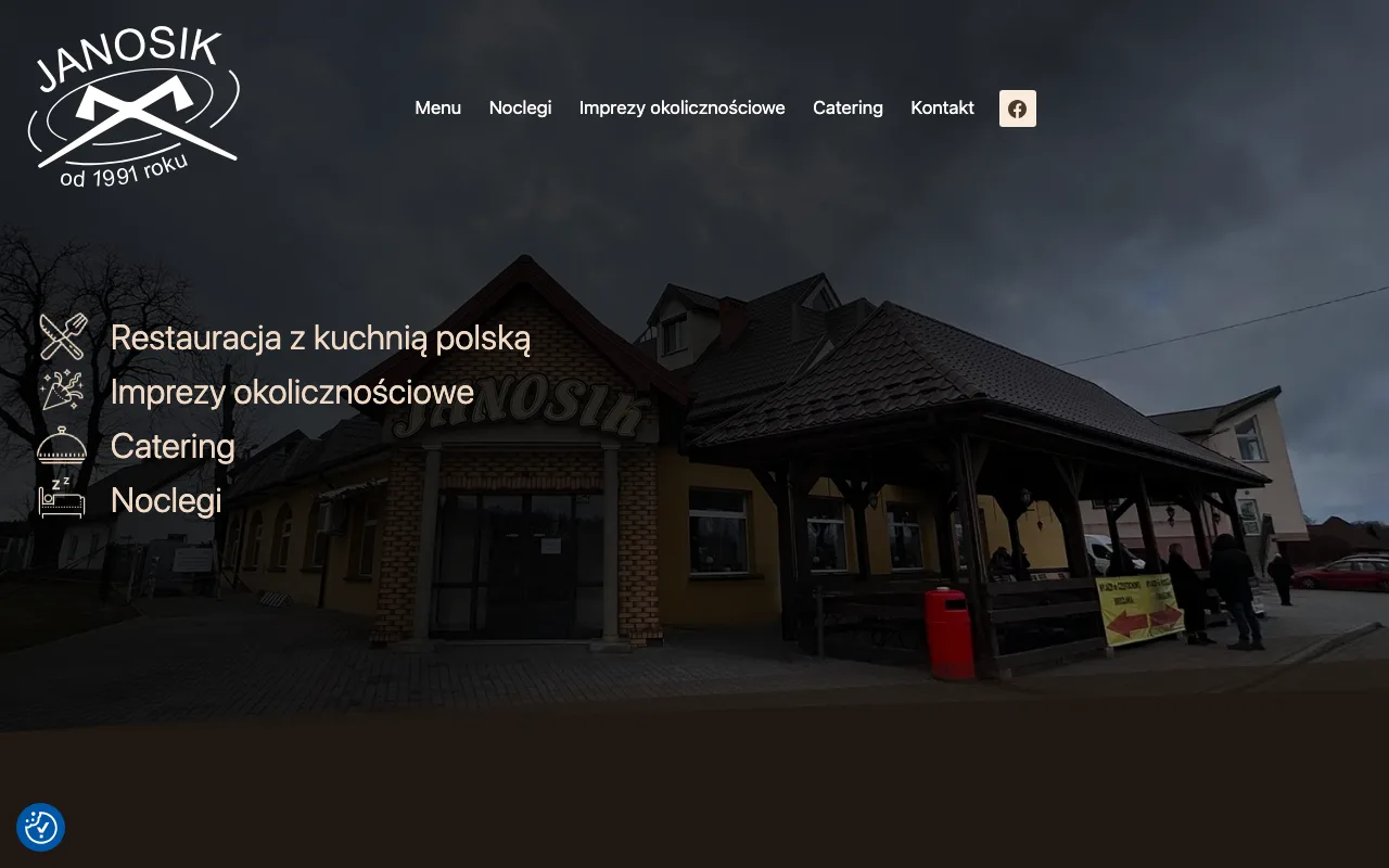Strona internetowa Bar Janosik — realizacja Kaminski.link