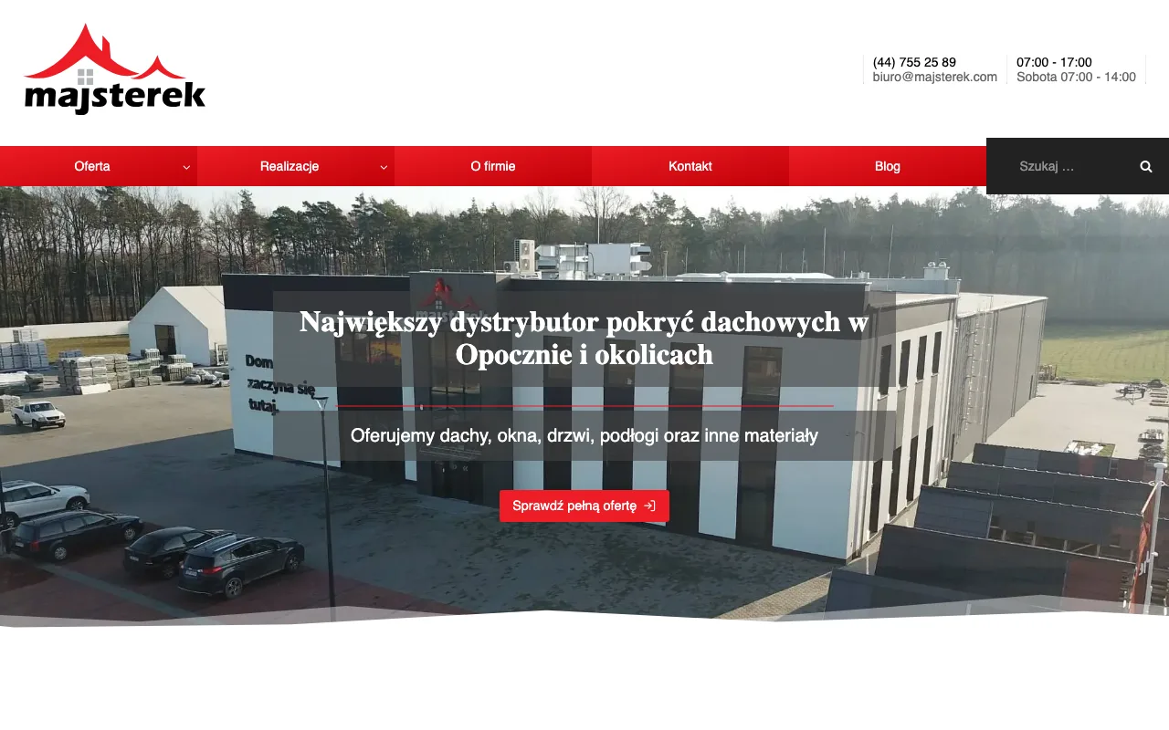 Strona internetowa Majsterek — realizacja Kaminski.link