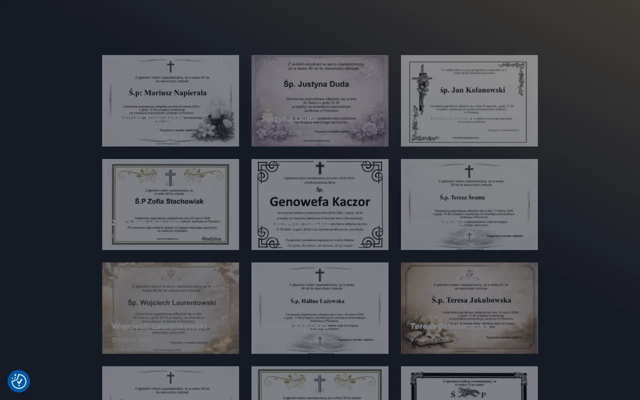 Nekrologi Poznań — widok 2