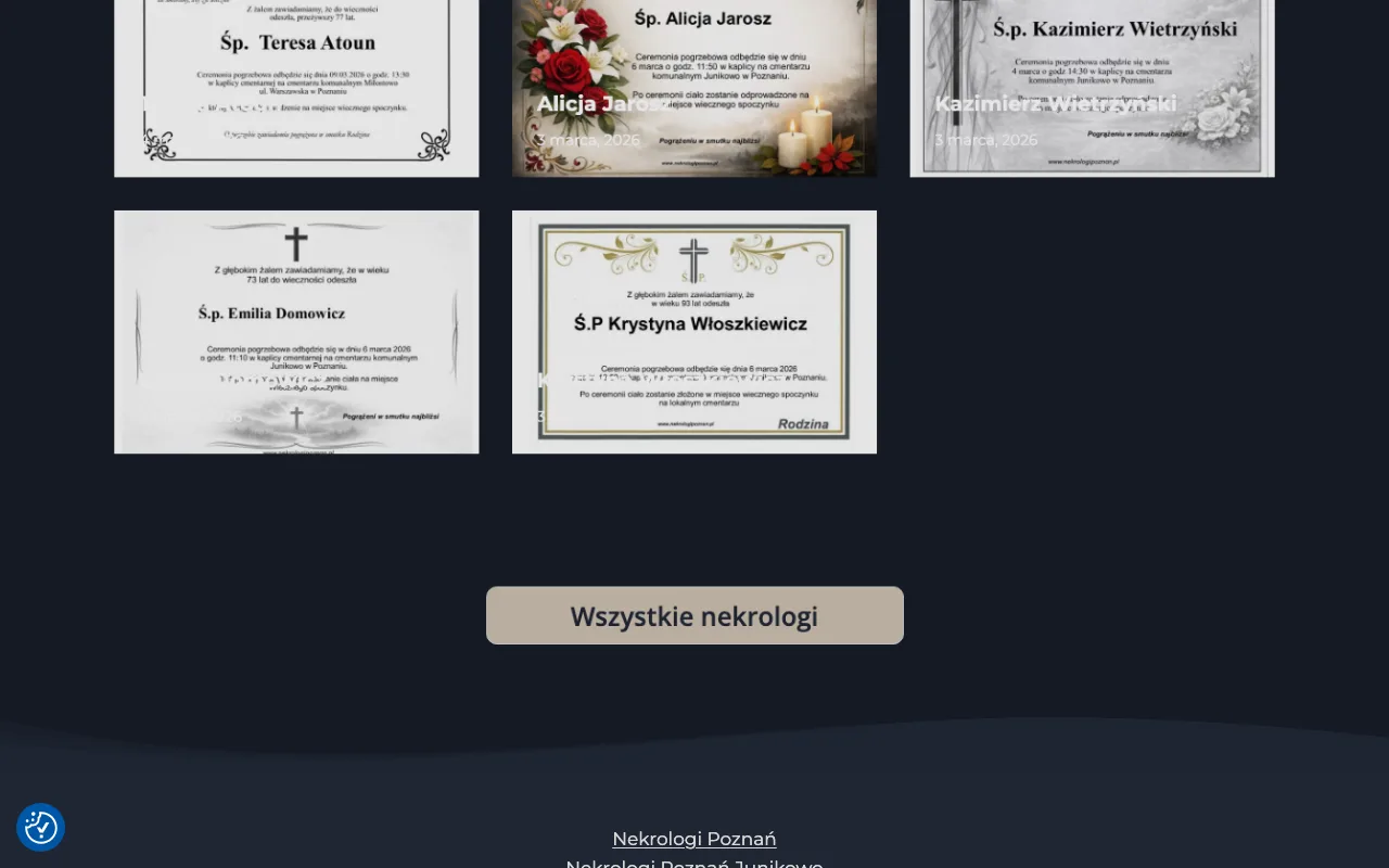 Nekrologi Poznań — widok 3