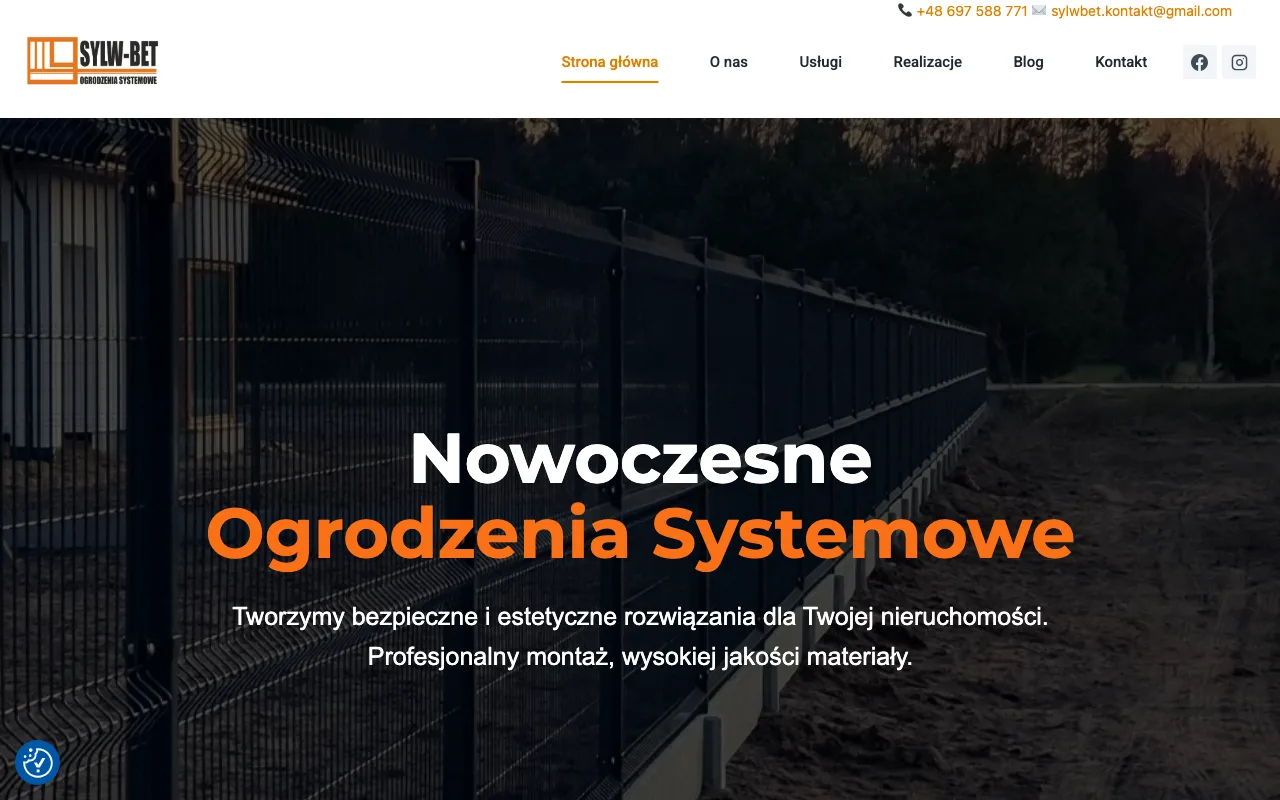 Strona internetowa Sylwbet — realizacja Kaminski.link