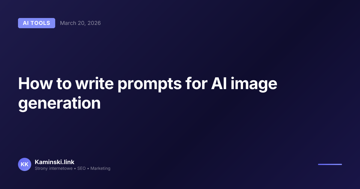 How to write prompts for AI image generation