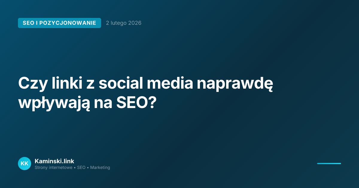Czy linki z social media naprawdę wpływają na SEO?