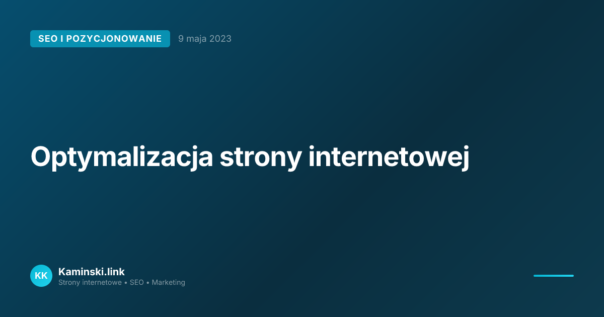 Optymalizacja strony internetowej