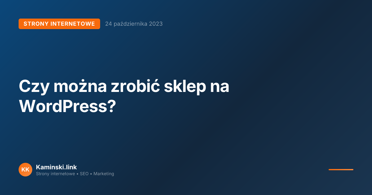 Czy można zrobić sklep na WordPress?