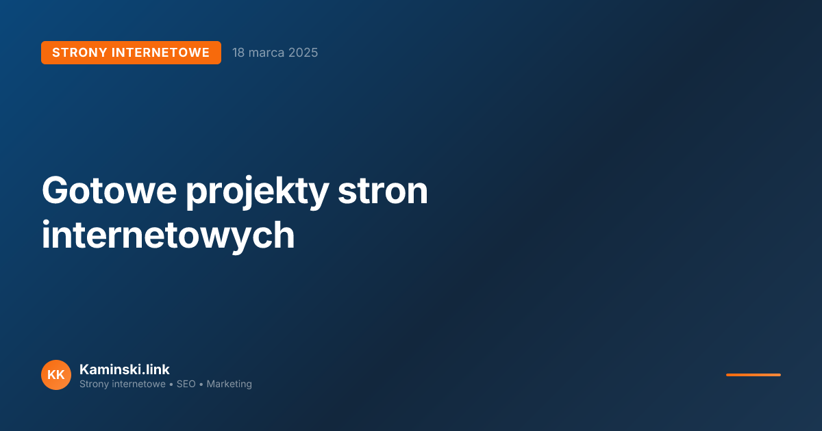 Gotowe projekty stron internetowych