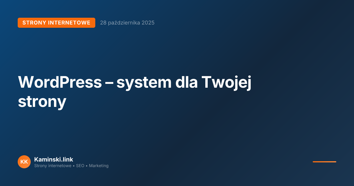 WordPress – system dla Twojej strony